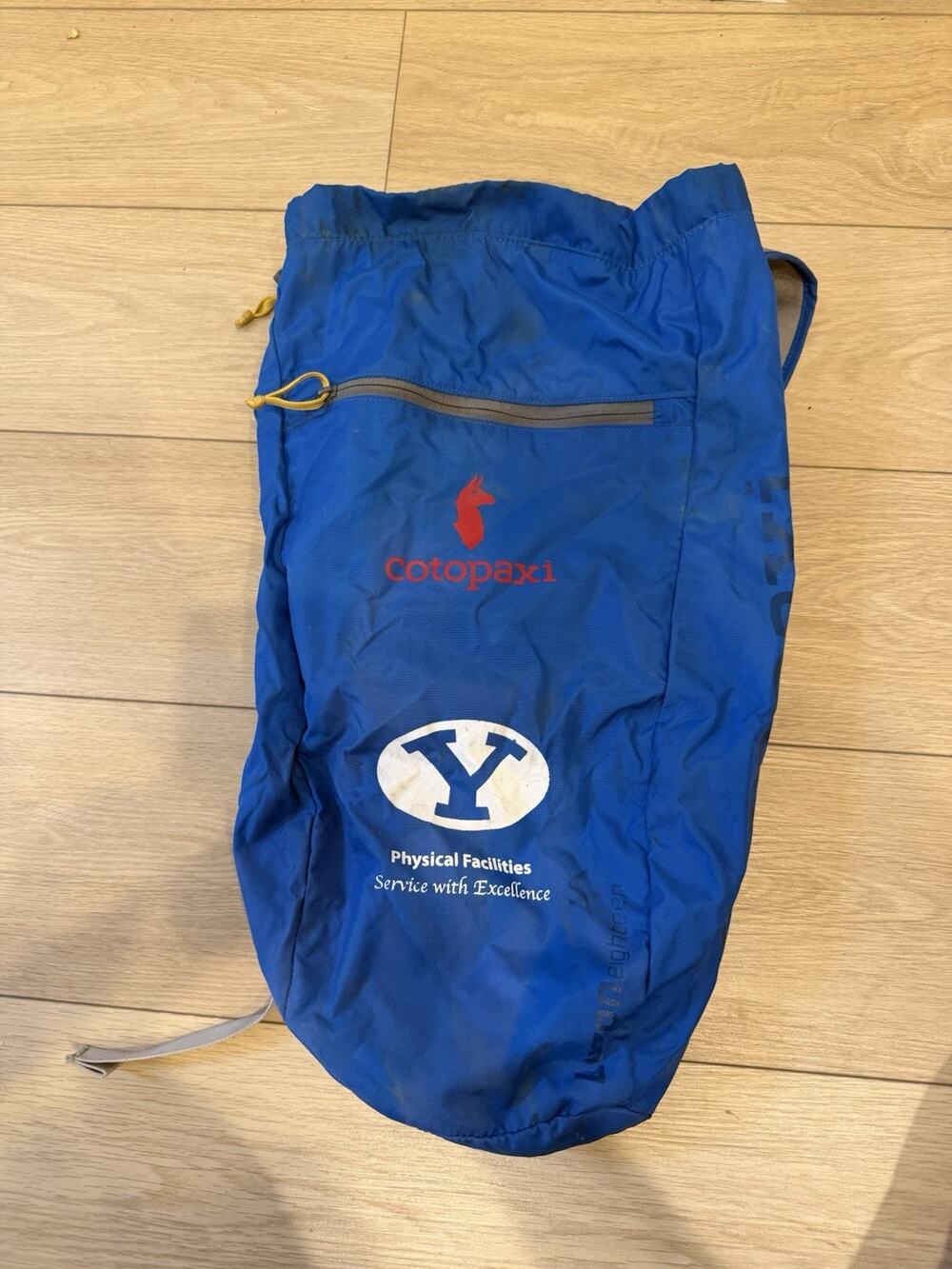 Cotopaxi Multi Top Drawstring Luzon 18L Del Dia Hiking Backpack BYU Logo